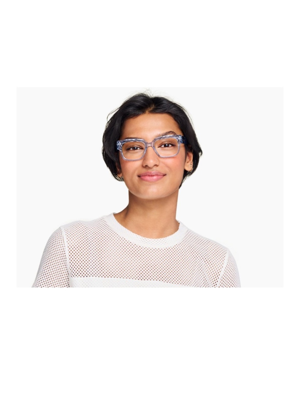 Warby Parker Whitten Aruba Crystal glasses